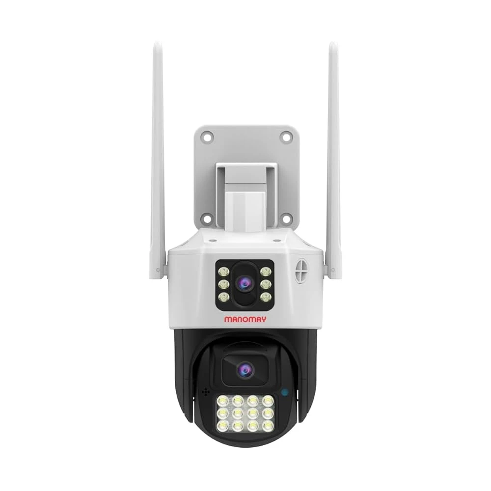 MANOMAY 4MP 4G Dual Lens Pan Tilt CCTV Camera